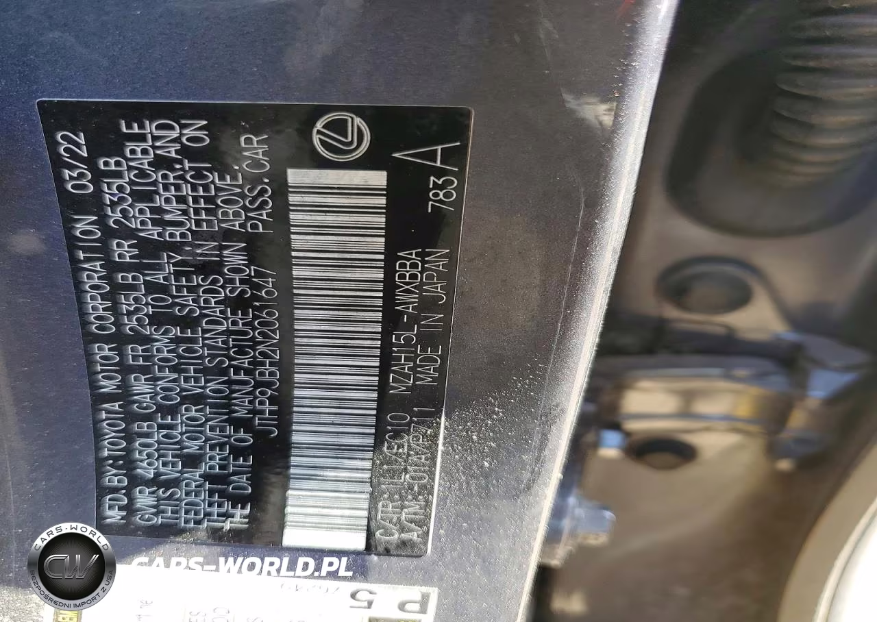 2022 Lexus Ux 250H Base VIN:JTHP9JBH2N2061647 - 12
