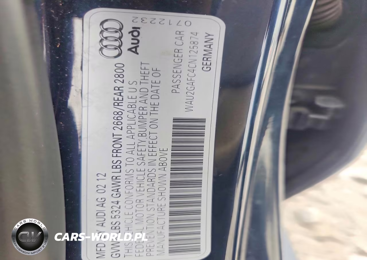 2012 Audi A7 Prestige VIN:WAU2GAFC4CN125874 - 13