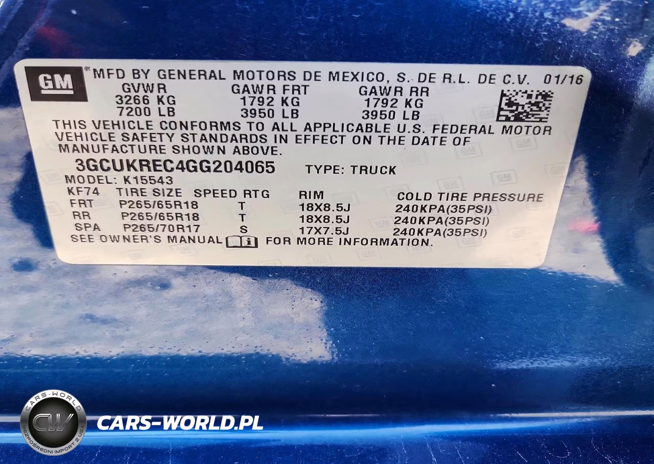 2016 Chevrolet Silverado K1500 Lt VIN:3GCUKREC4GG204065 - 12