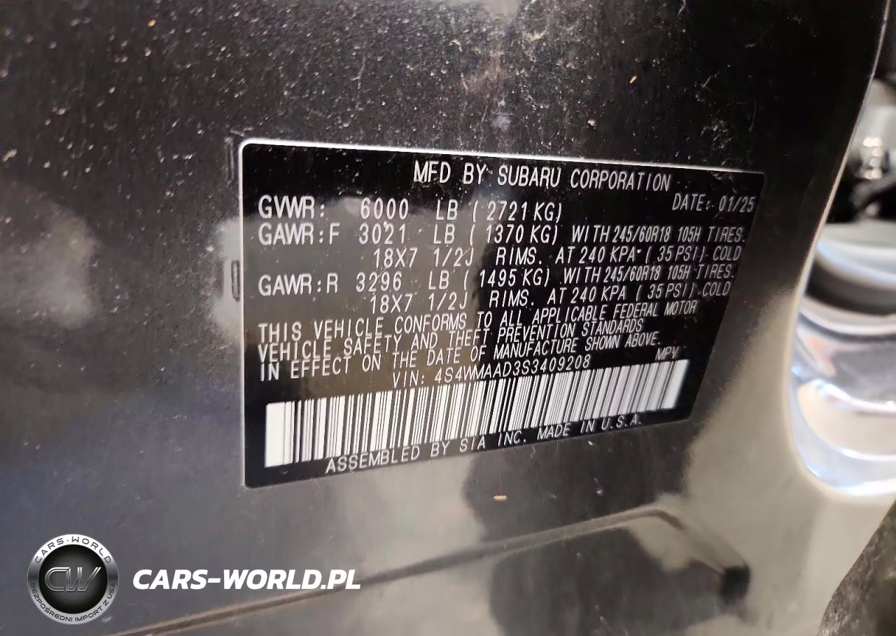 2025 Subaru Ascent Premium VIN:4S4WMAAD3S3409208 - 13