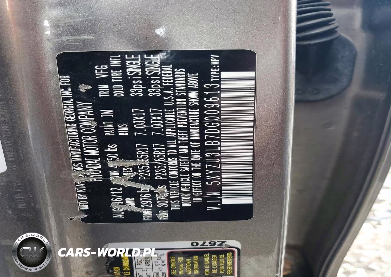2013 Hyundai Santa Fe Sport 2.4L VIN:5XYZU3LB7DG009613 - 13