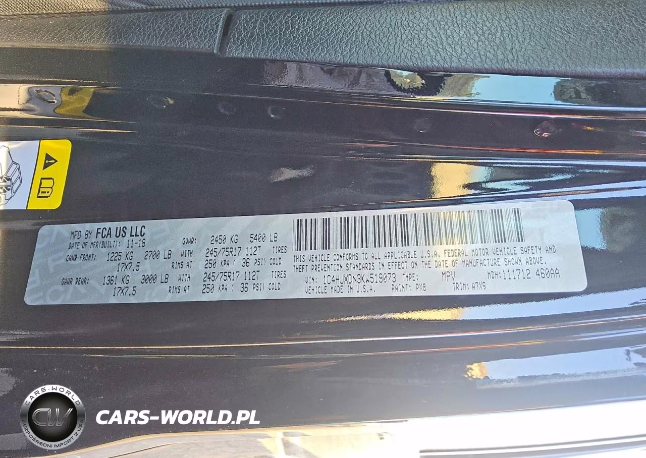 2019 Jeep Wrangler Unlimited Sport VIN:1C4HJXDN3KW519073 - 12