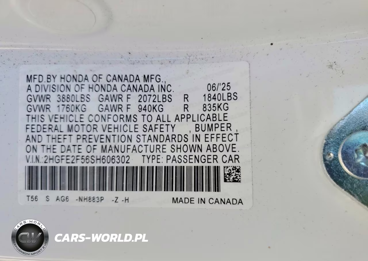 2025 Honda Civic Sport VIN:2HGFE2F56SH606302 - 12