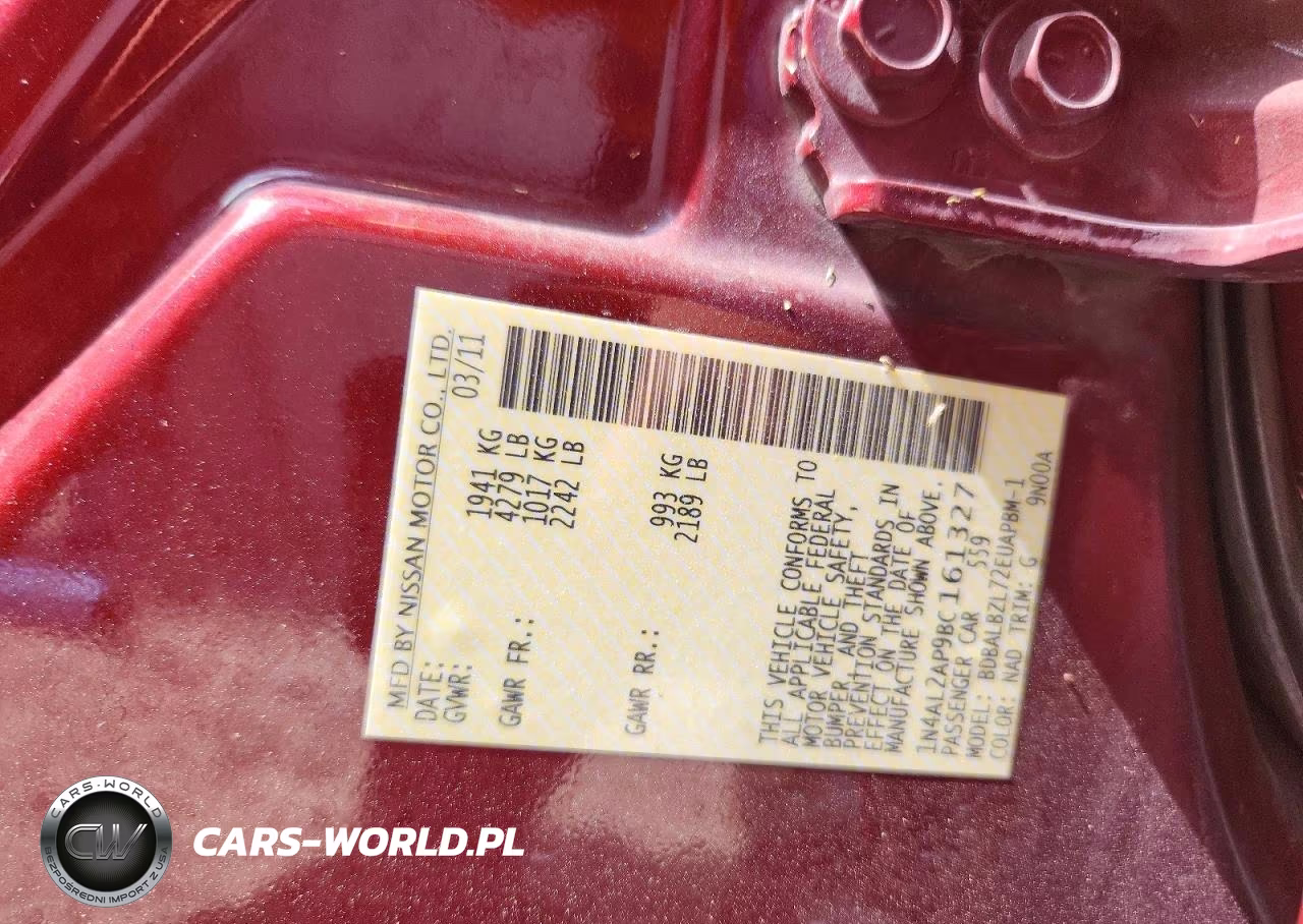 2011 Nissan Altima 2.5 VIN:1N4AL2AP9BC161327 - 12