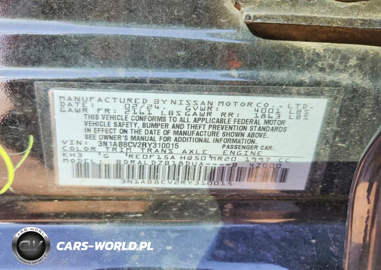 2024 Nissan Sentra Sv VIN:3N1AB8CV2RY310015 - 12