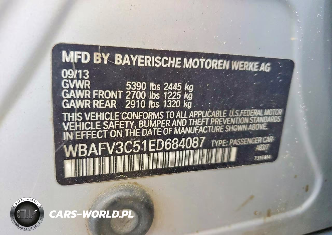2014 BMW 535 D xDrive VIN:WBAFV3C51ED684087 - 12
