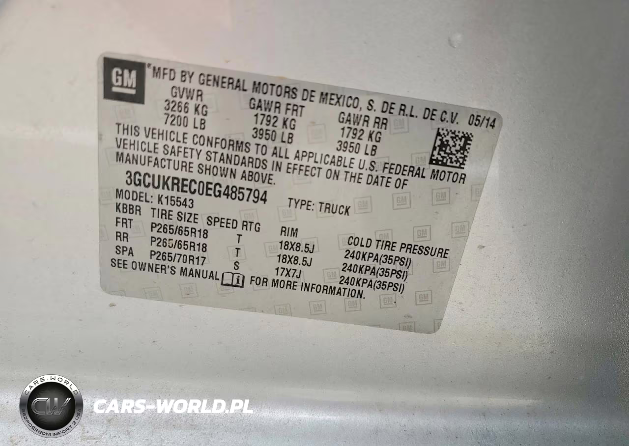 2014 Chevrolet Silverado K1500 Lt VIN:3GCUKREC0EG485794 - 12