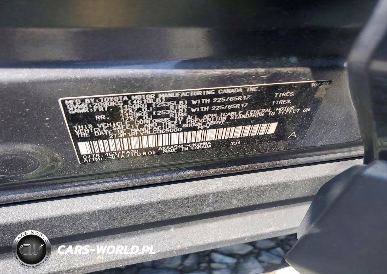 2020 Toyota Rav4 Xle VIN:2T3P1RFV9LC065000 - 12