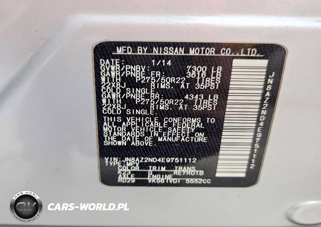2014 Infiniti Qx80 Base VIN:JN8AZ2ND4E9751112 - 14