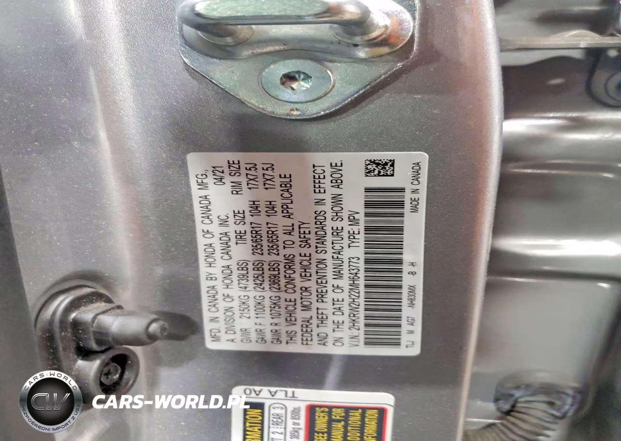 2021 Honda Cr-V Lx VIN:2HKRW2H22MH643773 - 14