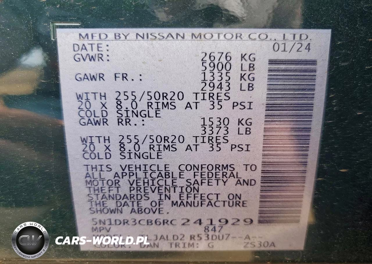 2024 Nissan Pathfinder Sl VIN:5N1DR3CB6RC241929 - 13