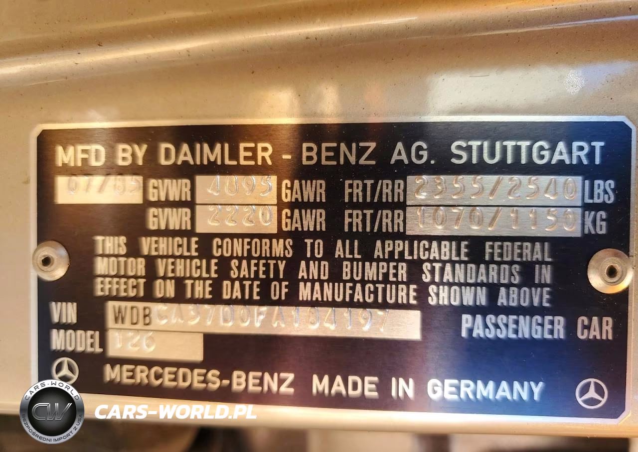 1985 Mercedes-Benz 500 Sel VIN:WDBCA37D0FA184197 - 12