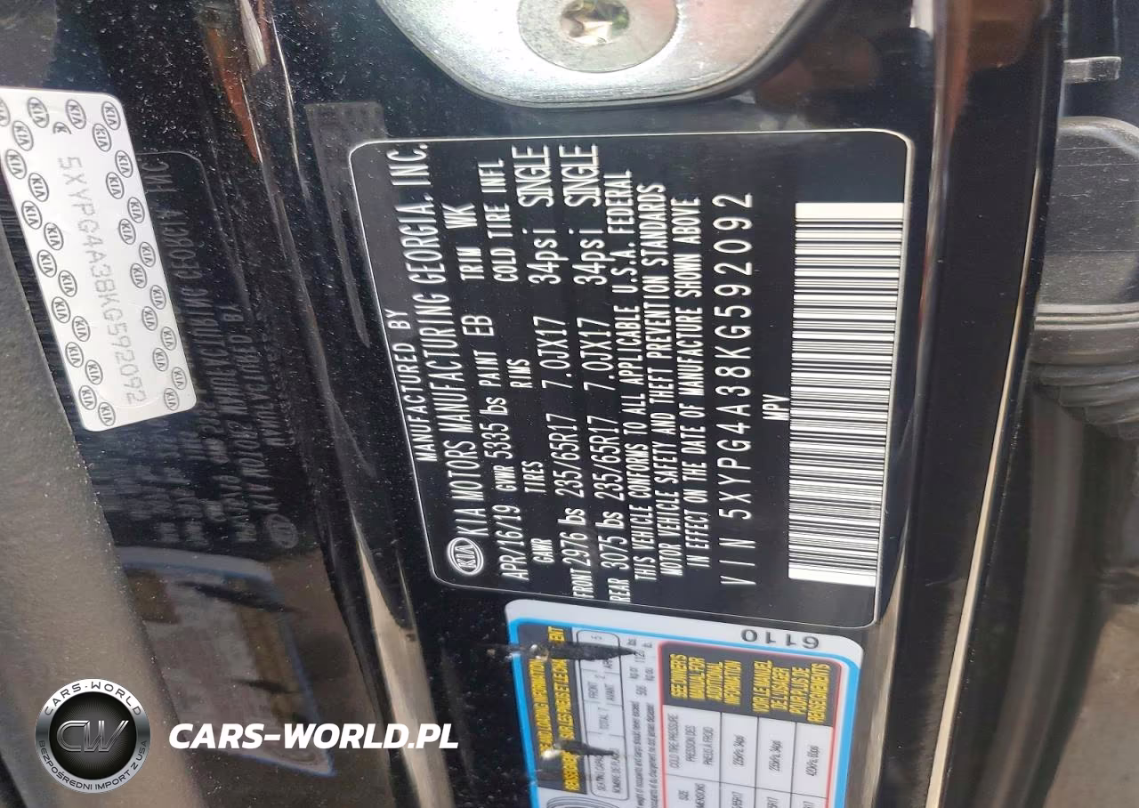 2019 Kia Sorento L VIN:5XYPG4A38KG592092 - 13