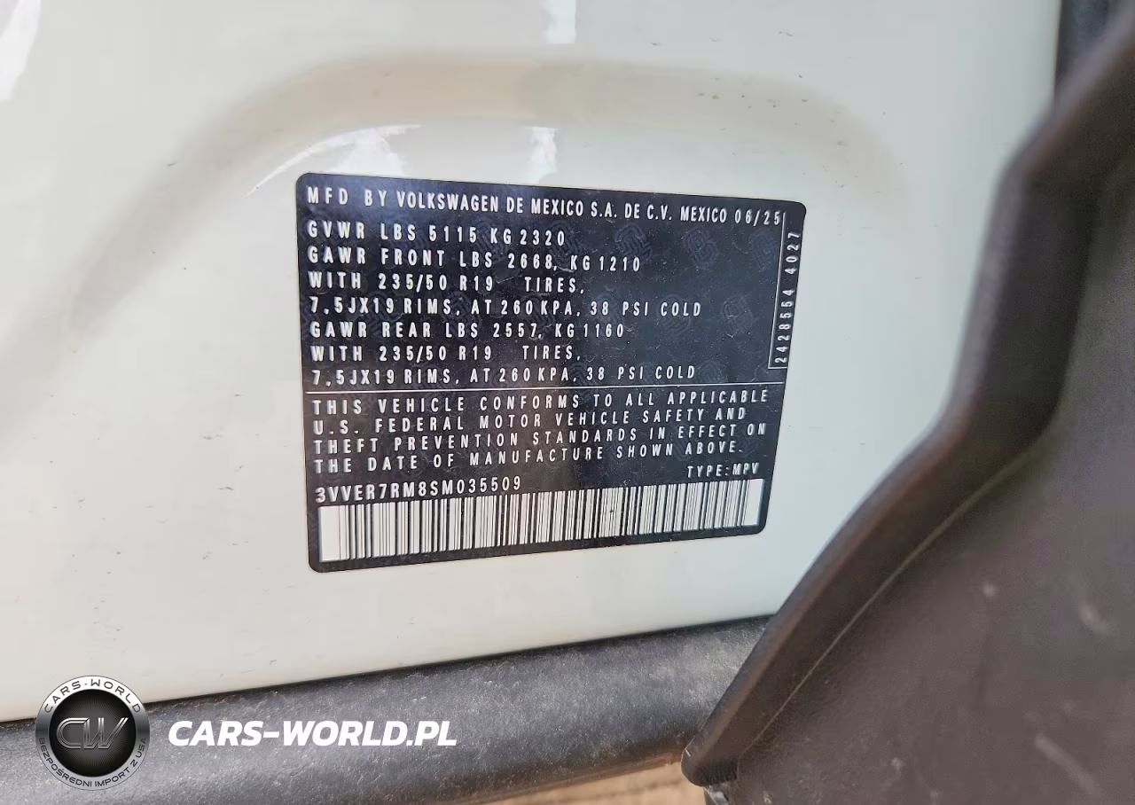 2025 Volkswagen Tiguan Se VIN:3VVER7RM8SM035509 - 13