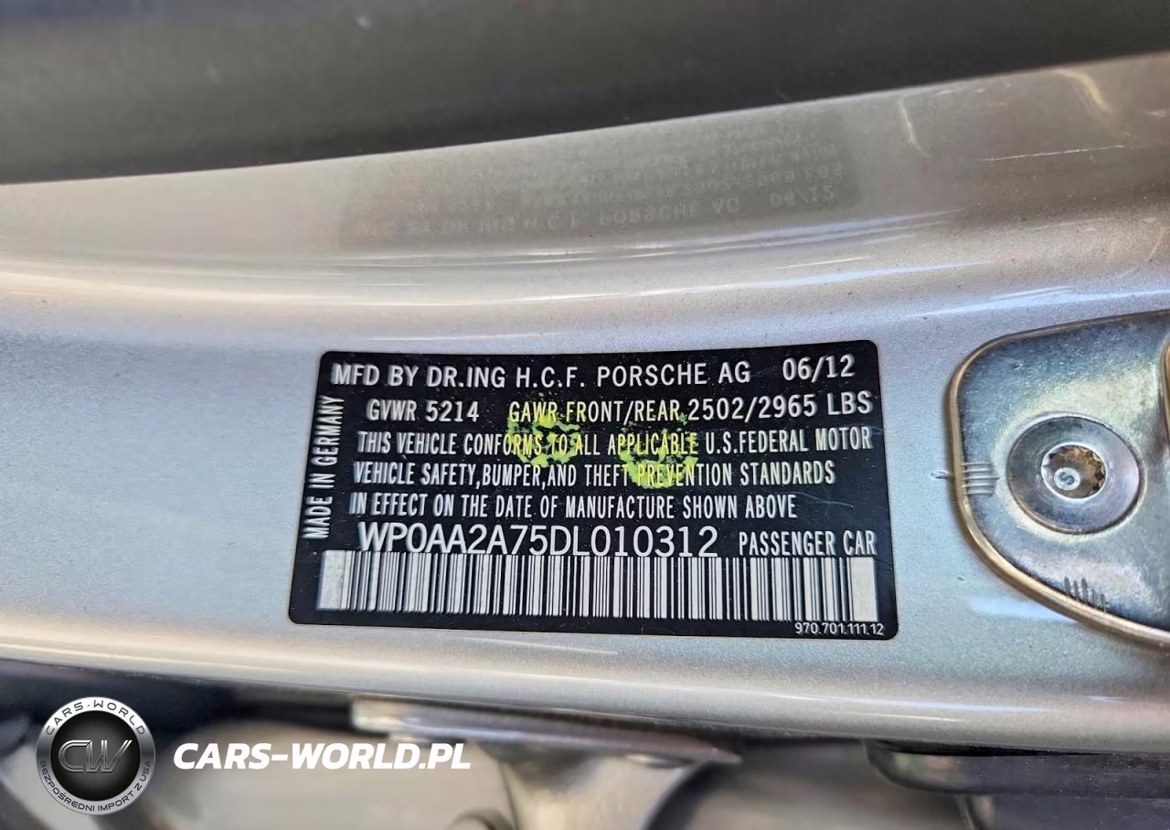 2013 Porsche Panamera 2-4 VIN:WP0AA2A75DL010312 - 12