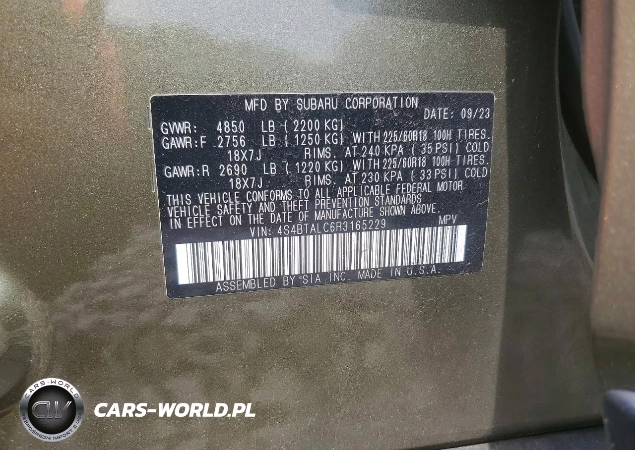 2024 Subaru Outback Onyx Edition VIN:4S4BTALC6R3165229 - 13