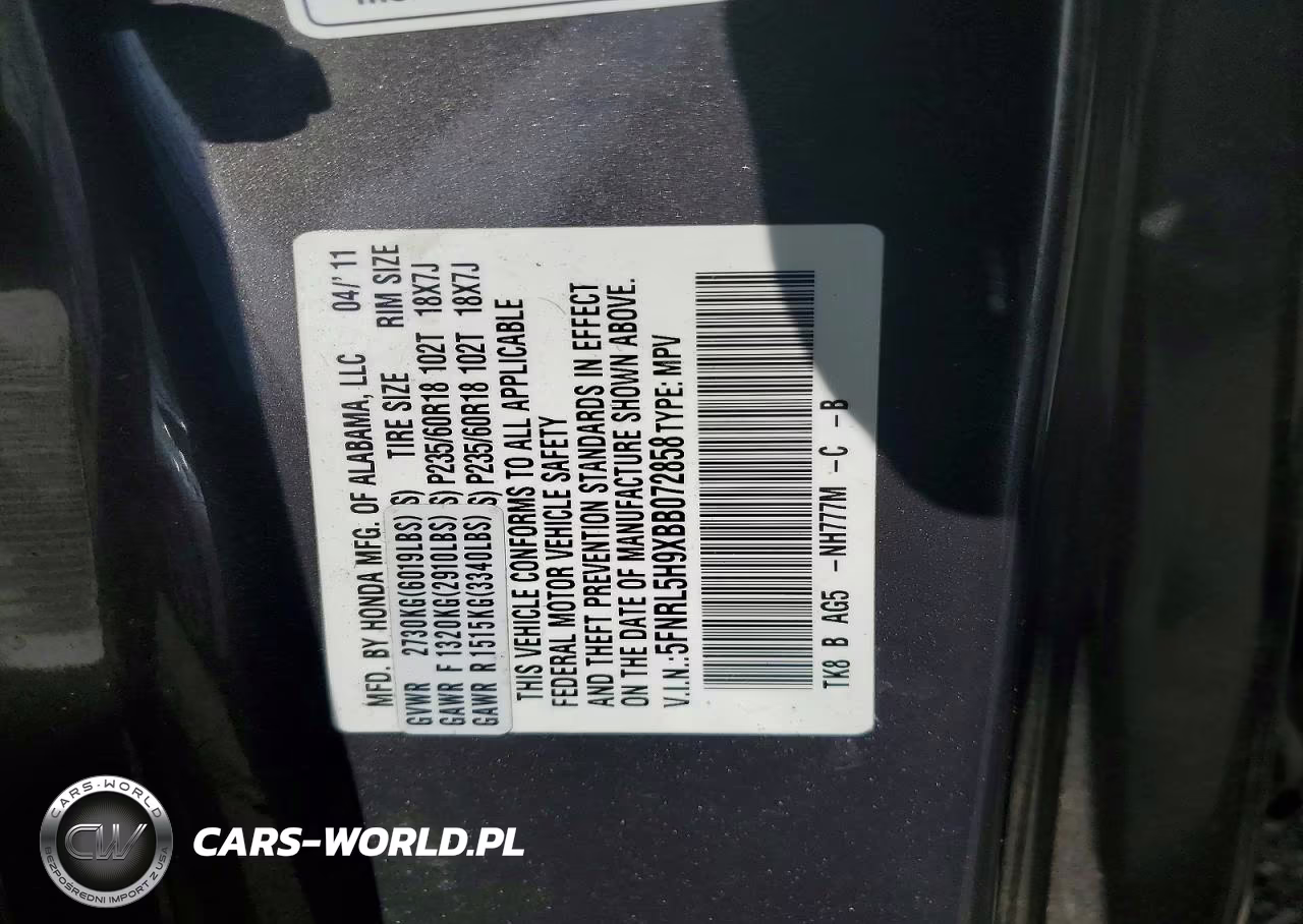 2011 Honda Odyssey Touring VIN:5FNRL5H9XBB072858 - 12