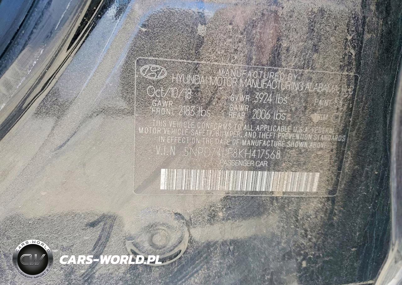 2019 Hyundai Elantra Se VIN:5NPD74LF8KH417568 - 12