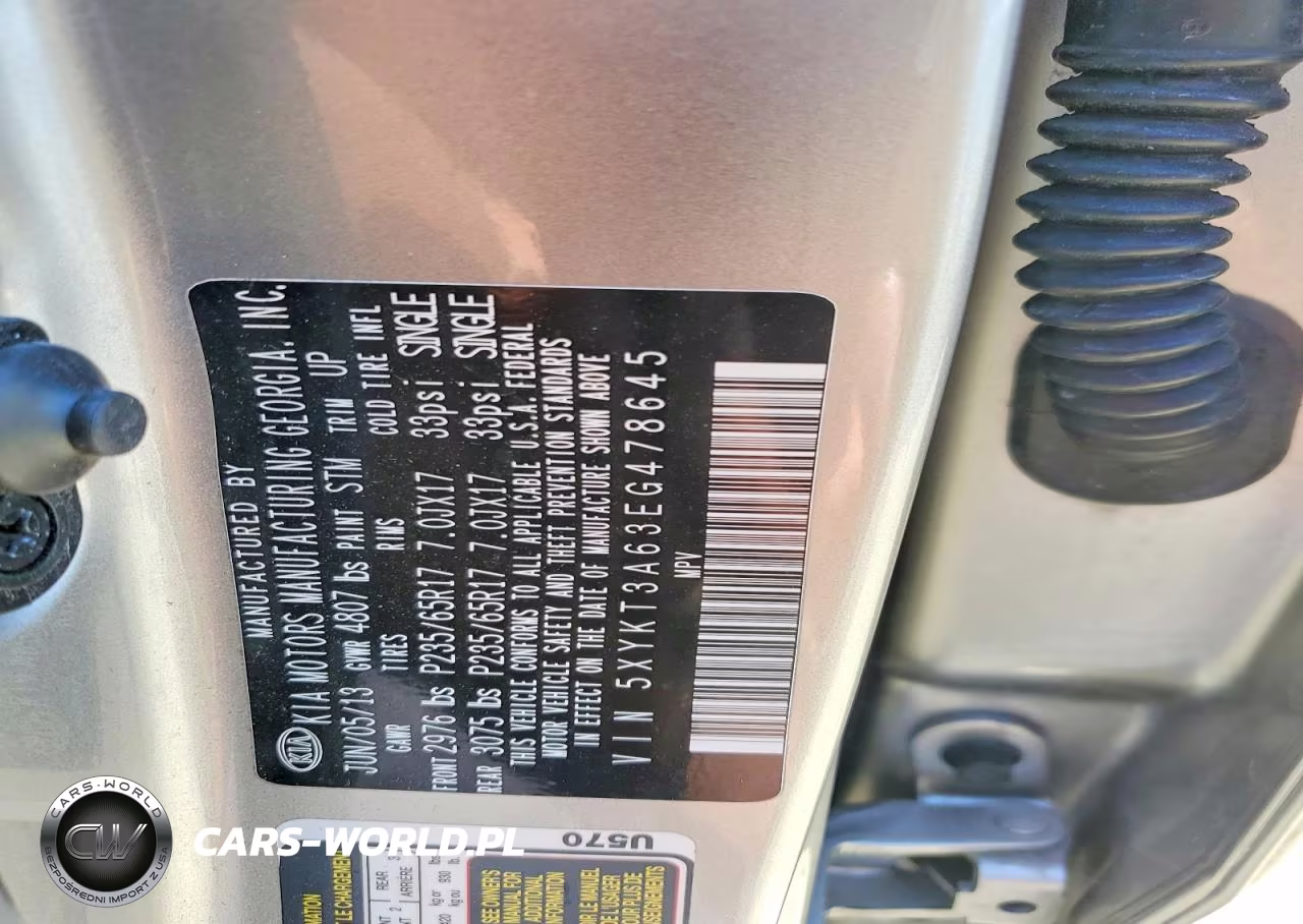 2014 Kia Sorento Lx VIN:5XYKT3A63EG478645 - 13