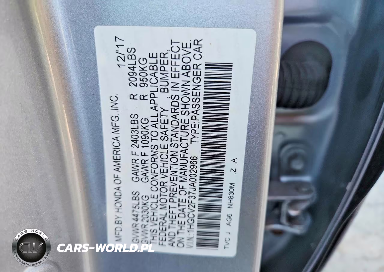 2018 Honda Accord Sport VIN:1HGCV2F37JA002966 - 12