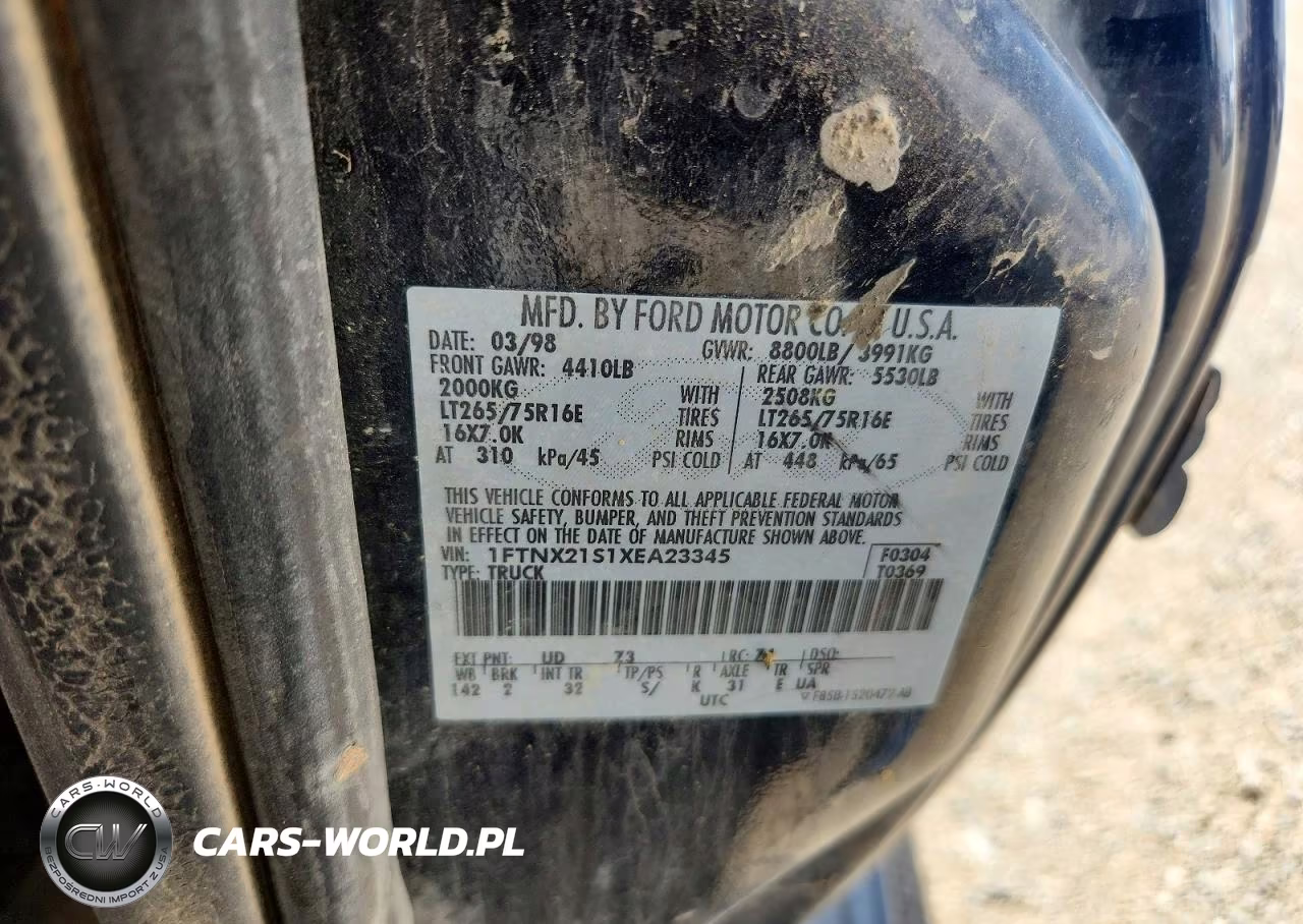 1999 Ford F250 Super Duty VIN:1FTNX21S1XEA23345 - 11