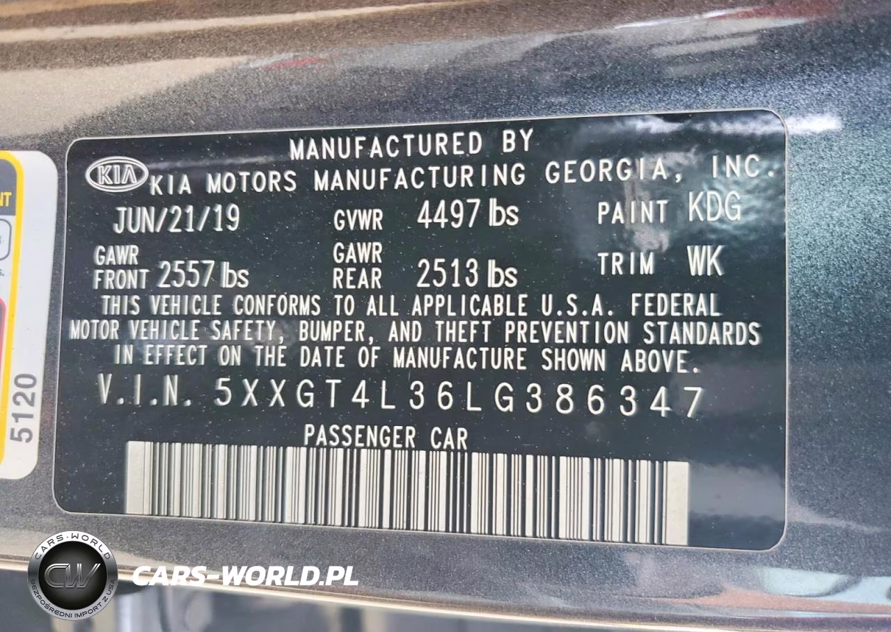 2020 Kia Optima Lx VIN:5XXGT4L36LG386347 - 13