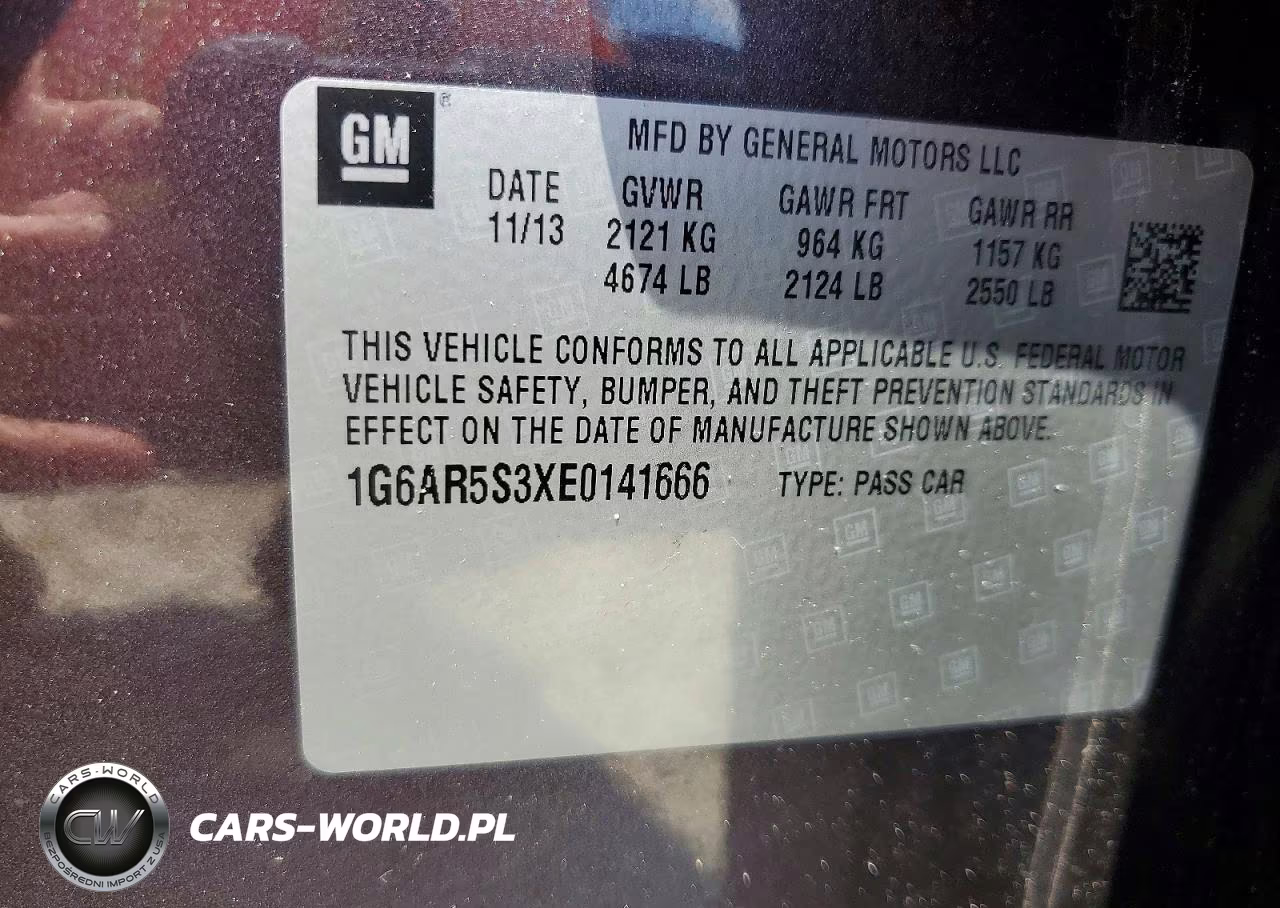 2014 Cadillac Cts Luxury Collection VIN:1G6AR5S3XE0141666 - 13