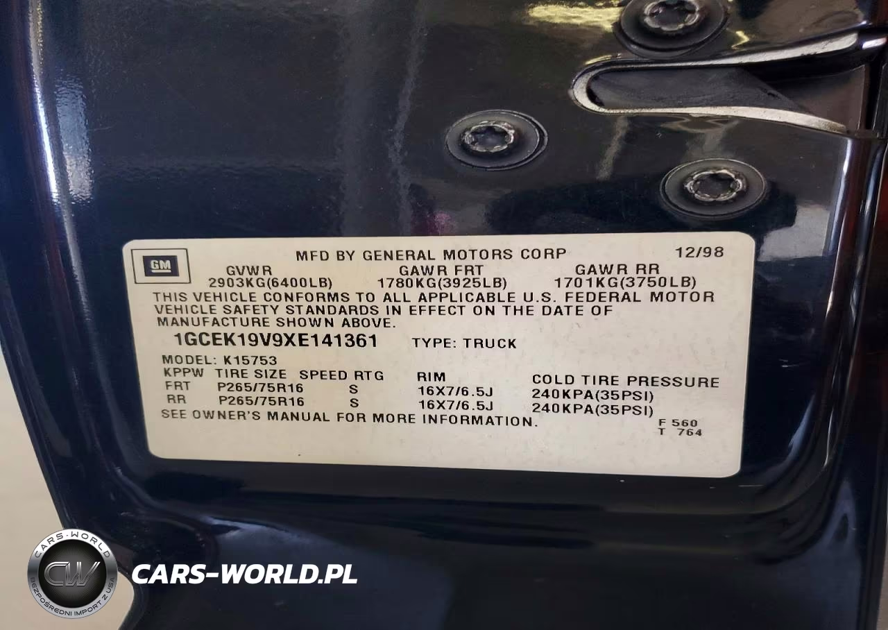 1999 Chevrolet Silverado VIN:1GCEK19V9XE141361 - 12