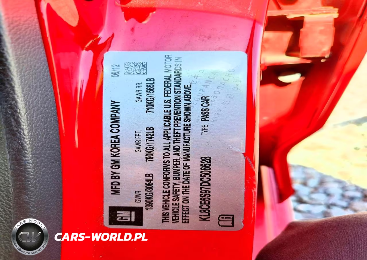 2013 Chevrolet Spark 2Lt VIN:KL8CE6S97DC506628 - 12