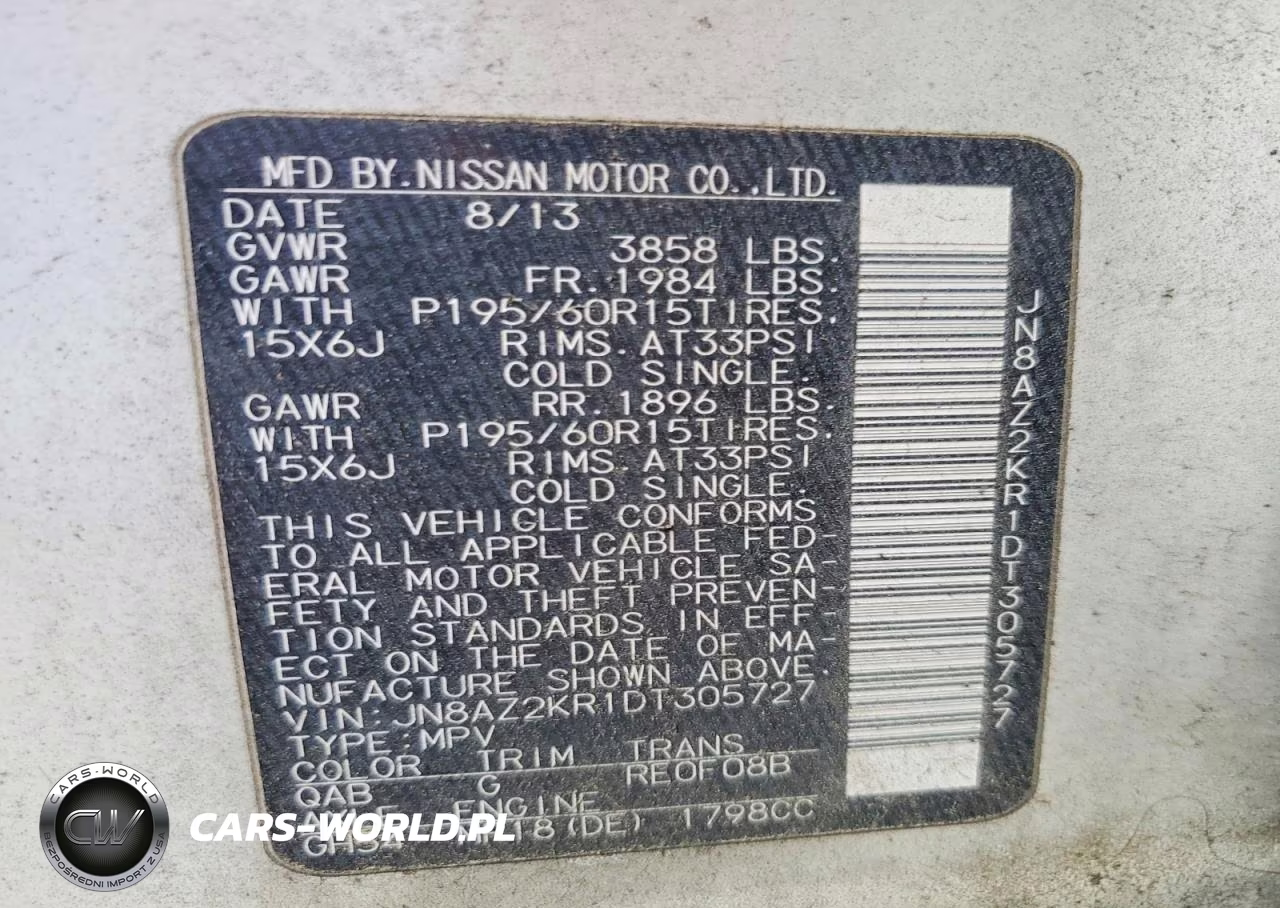 2013 Nissan Cube 1.8 S VIN:JN8AZ2KR1DT305727 - 12