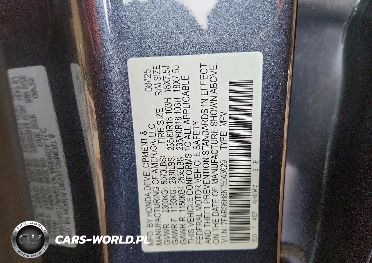 2026 Honda Cr-V Sport-L VIN:7FARS6H88TE043929 - 13
