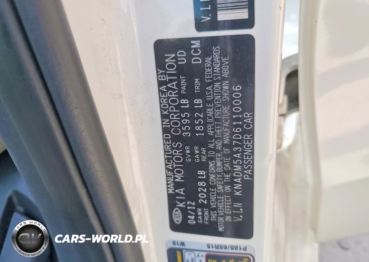 2013 Kia Rio Lx VIN:KNADM5A37D6110006 - 13