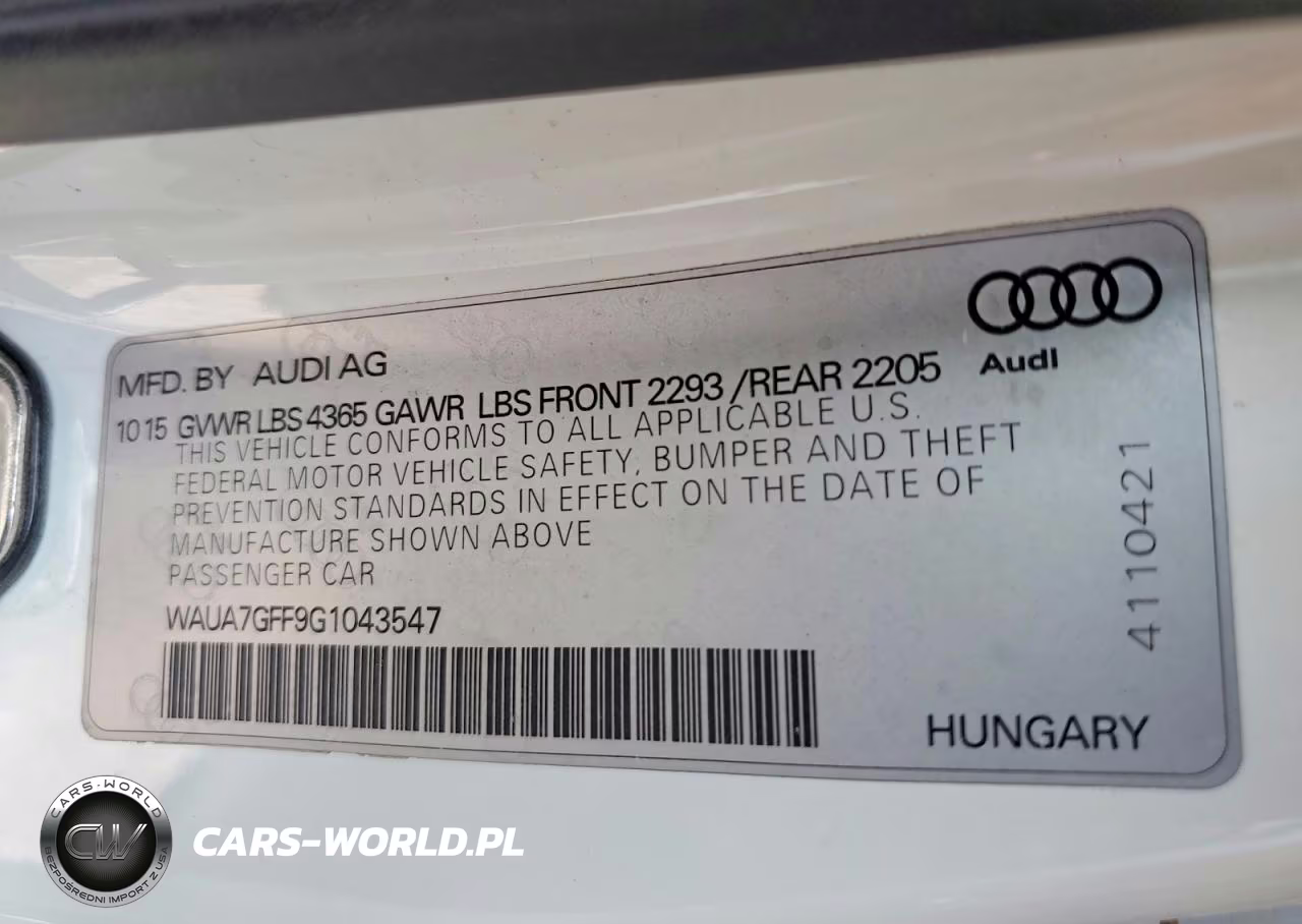 AUDI A3 PREMIUM VIN:WAUA7GFF9G1043547 - 12