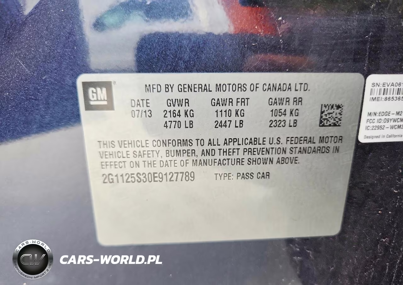 2014 Chevrolet Impala VIN:2G1125S30E9127789 - 13