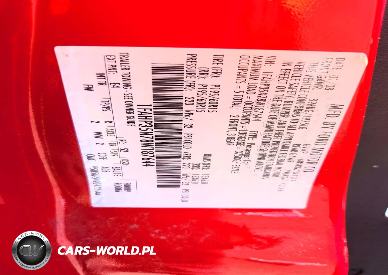 2008 Ford Focus Se VIN:1FAHP35N78W187644 - 12