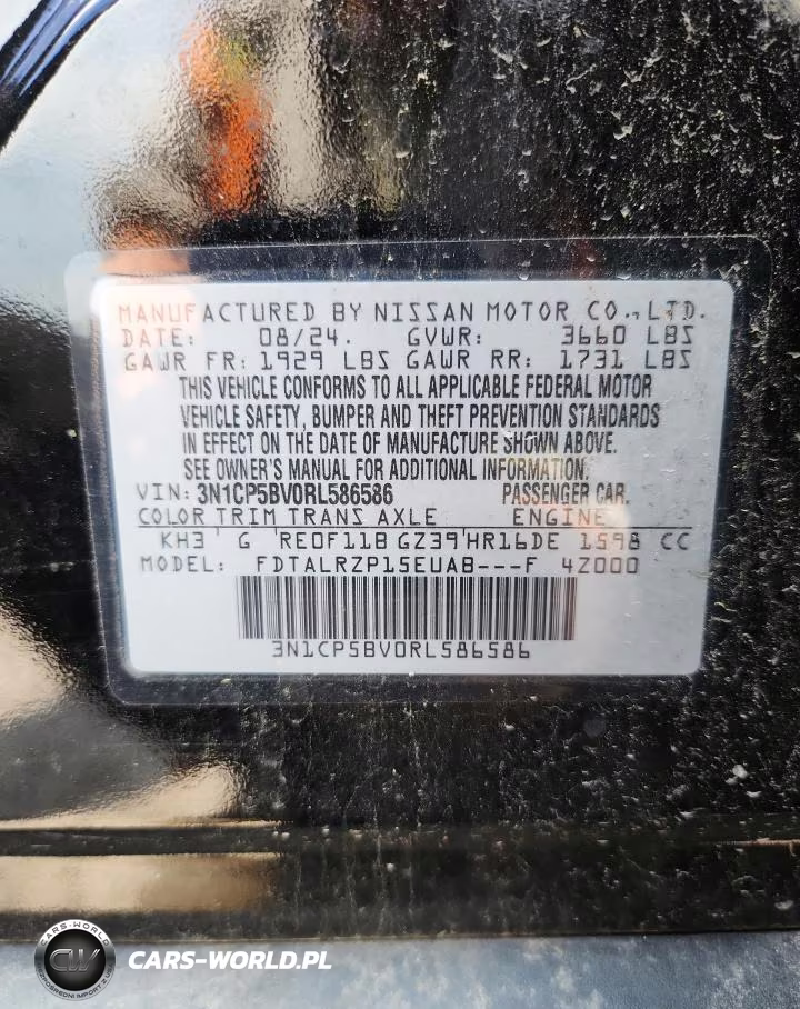 2024 Nissan Kicks S VIN:3N1CP5BV0RL586586 - 13