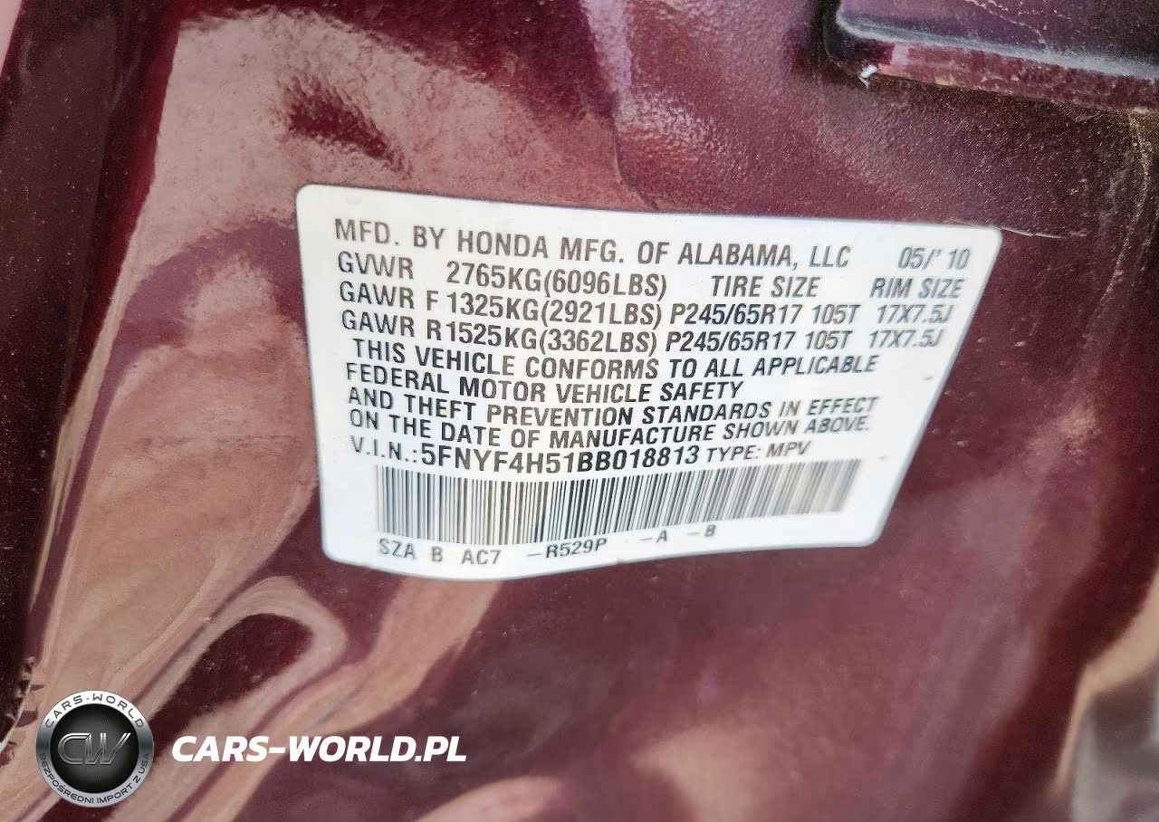 2011 Honda Pilot VIN:5FNYF4H51BB018813 - 13