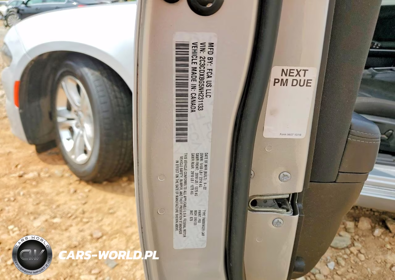 2022 Dodge Charger Sxt VIN:2C3CDXBG5NH231133 - 12
