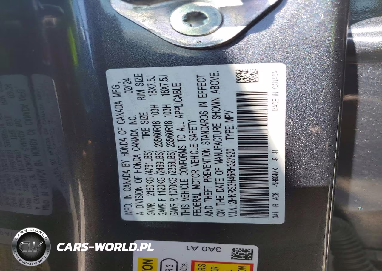 2024 Honda Cr-V Ex VIN:2HKRS3H46RH327920 - 13