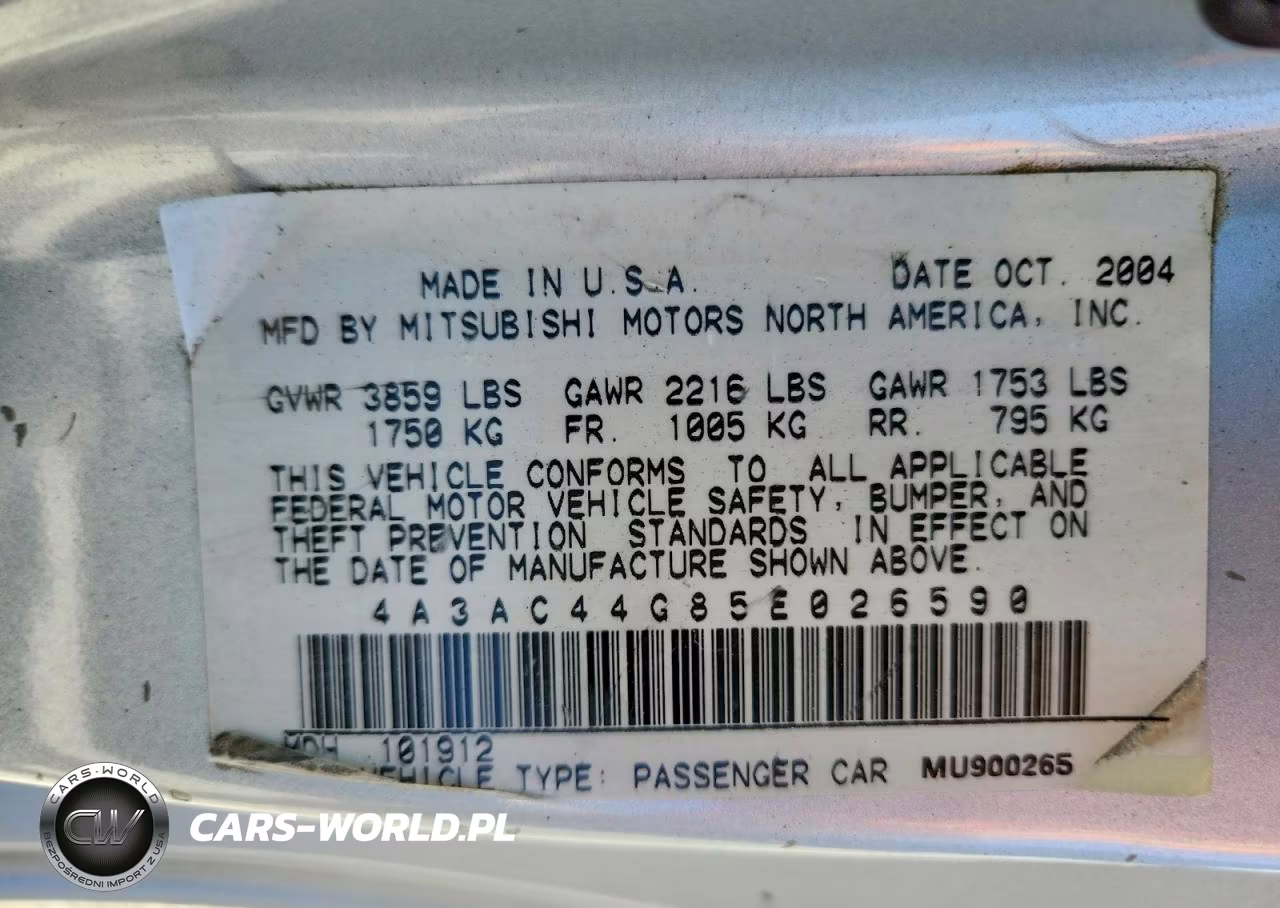 2005 Mitsubishi Eclipse Gs VIN:4A3AC44G85E026590 - 12