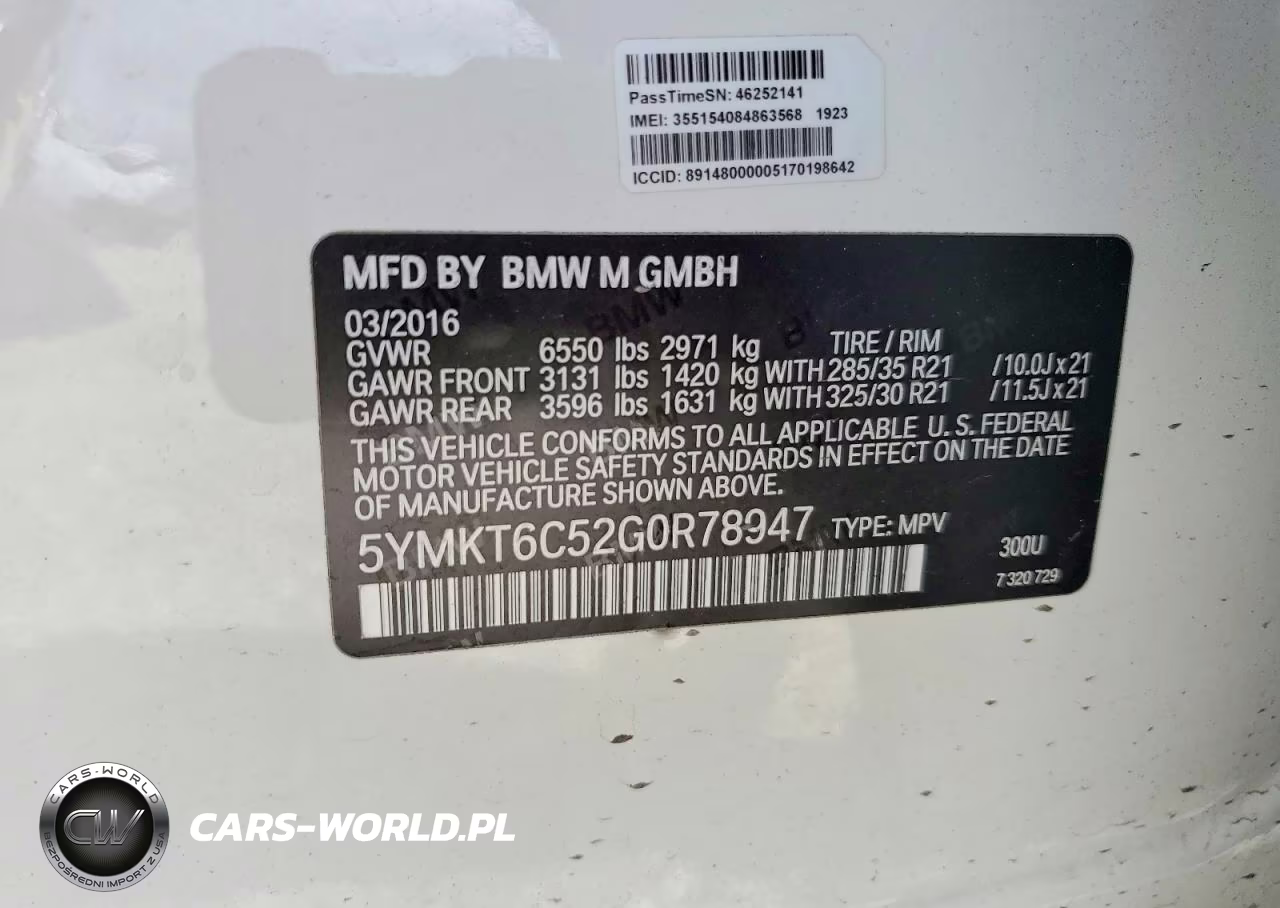 2020 BMW X5 M VIN:5YMKT6C52G0R78947 - 12