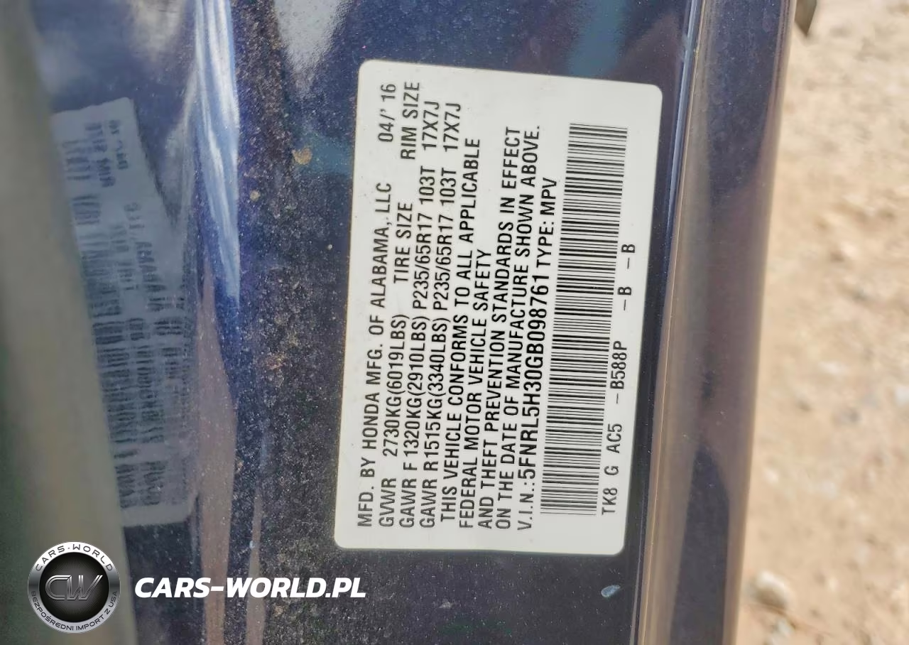 2016 Honda Odyssey Se VIN:5FNRL5H30GB098761 - 13