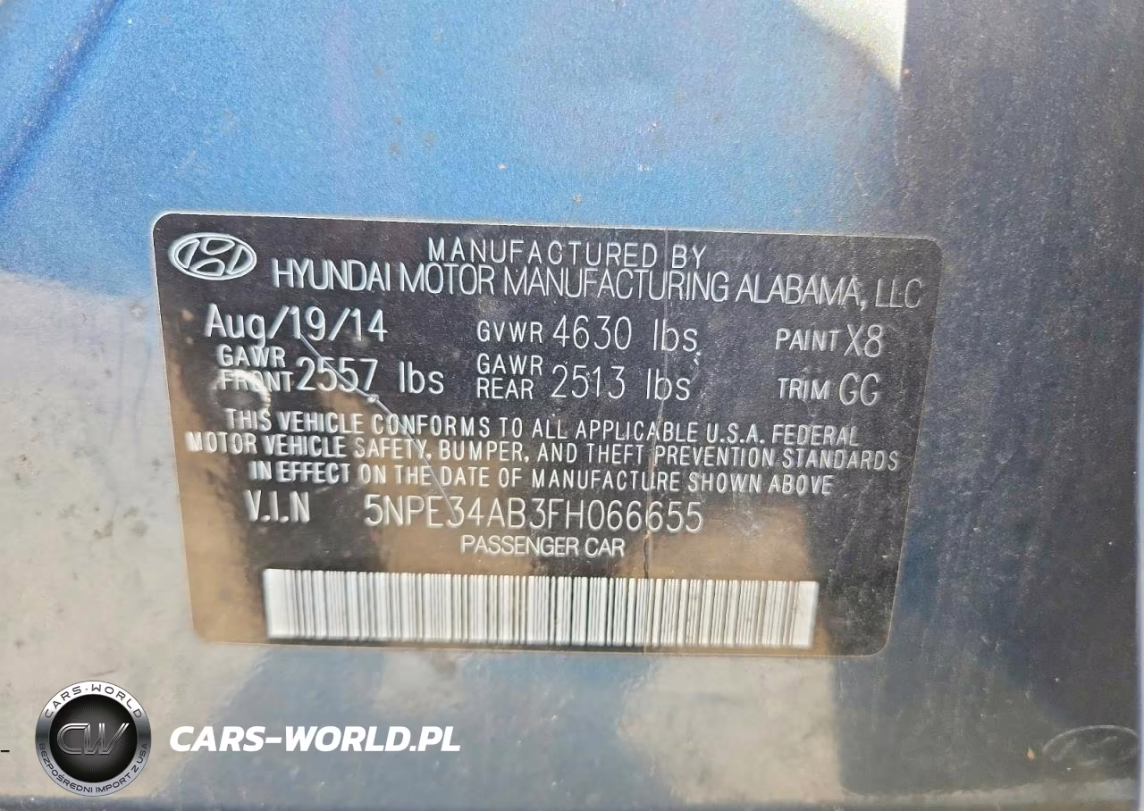 2015 Hyundai Sonata Sport 2.0T VIN:5NPE34AB3FH066655 - 13