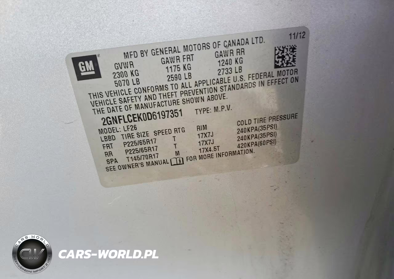 2013 Chevrolet Equinox Ls VIN:2GNFLCEK0D6197351 - 13