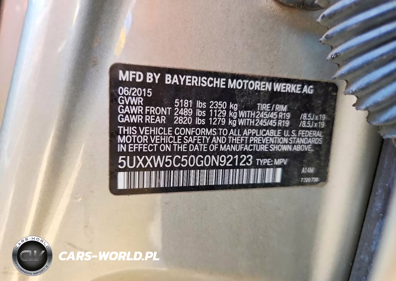 2016 BMW X4 xDrive35I VIN:5UXXW5C50G0N92123 - 13