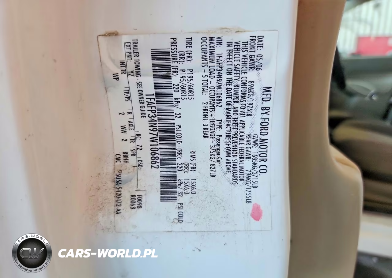 2007 Ford Focus Zx4 VIN:1FAFP34N97W106862 - 12