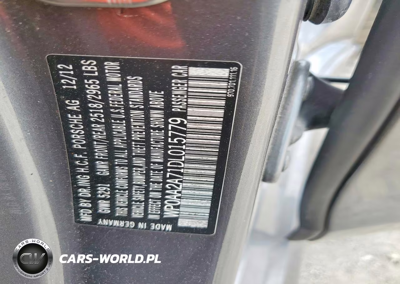 2013 Porsche Panamera 2 VIN:WP0AA2A71DL015779 - 12
