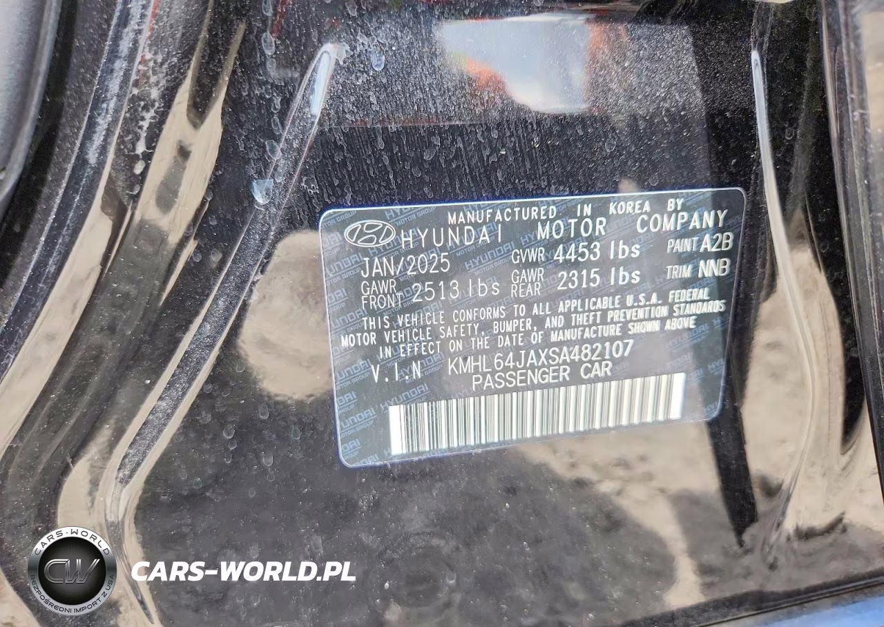 2025 Hyundai Sonata Sel VIN:KMHL64JAXSA482107 - 12