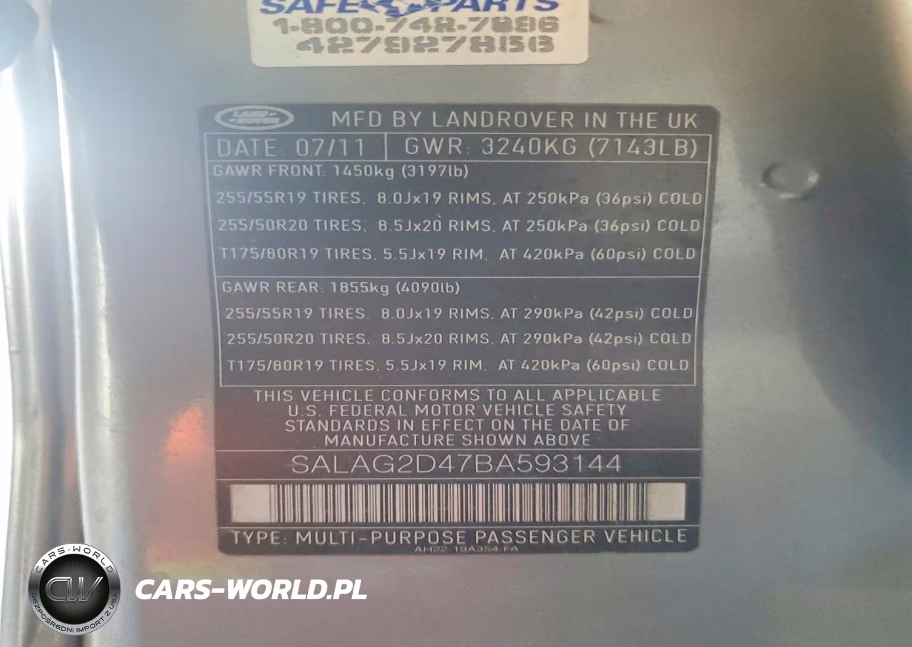 2011 Land Rover Lr4 Hse VIN:SALAG2D47BA593144 - 12