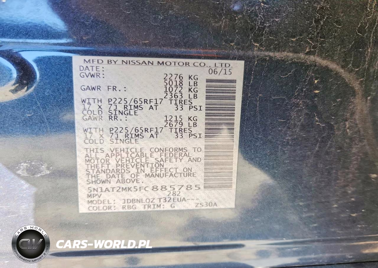 2015 Nissan Rogue Sv VIN:5N1AT2MK5FC885785 - 12